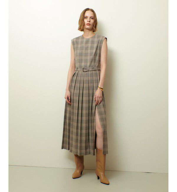 allureville「サイドスリットプリーツロングワンピース」|ワンピース|