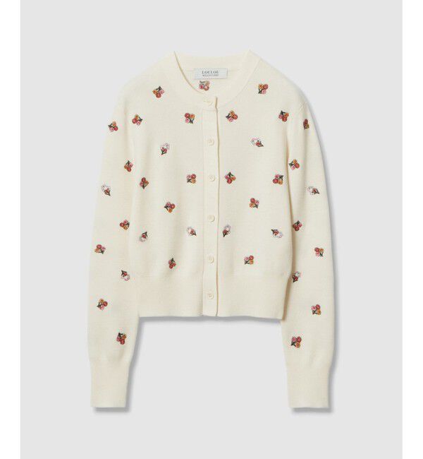 LOULOU WILLOUGHBY「【LOULOU WILLOUGHBY】フラワーシシュウカーディガン」|カーディガン|