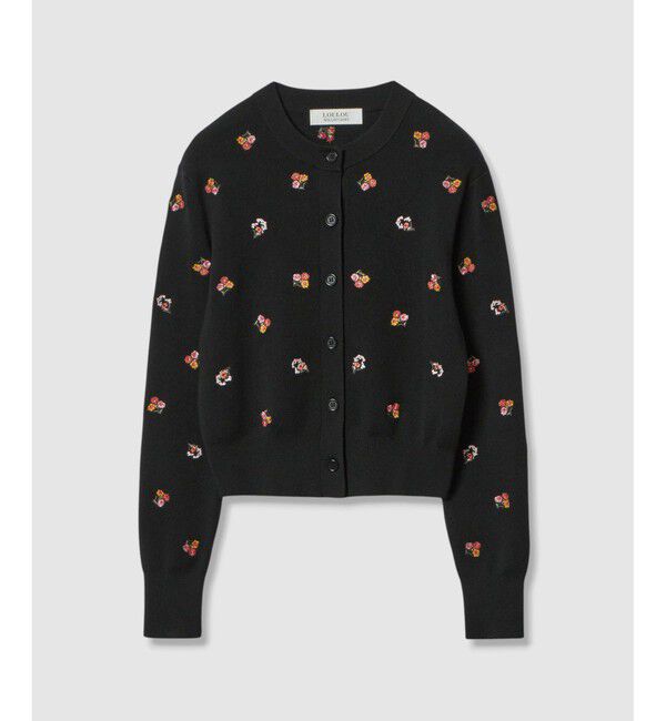 LOULOU WILLOUGHBY「【LOULOU WILLOUGHBY】フラワーシシュウカーディガン」|カーディガン|