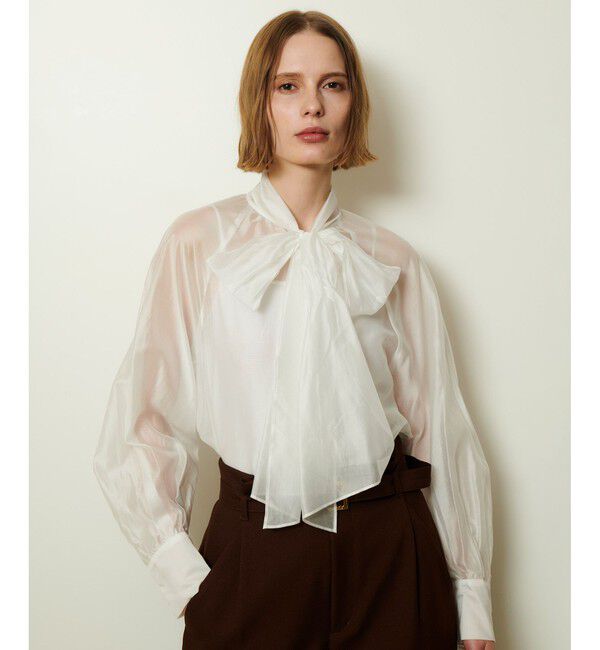 allureville「シルキーセルロースボウブラウス」|シャツ・ブラウス|