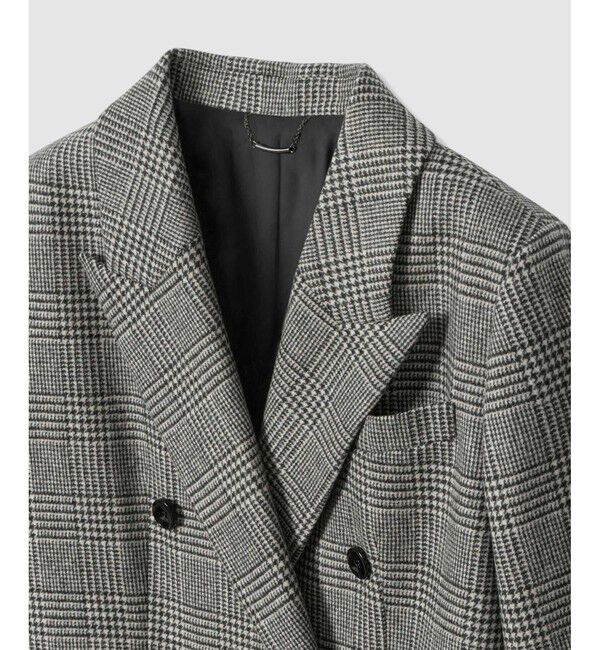 allureville「グレンチェックロングチェスターコート」|チェスターコート|