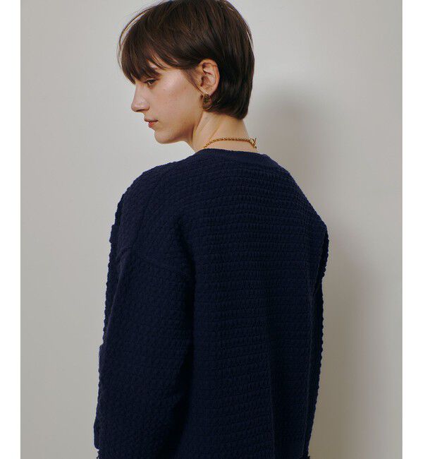 allureville「ニットツイードジャケット」|カーディガン|