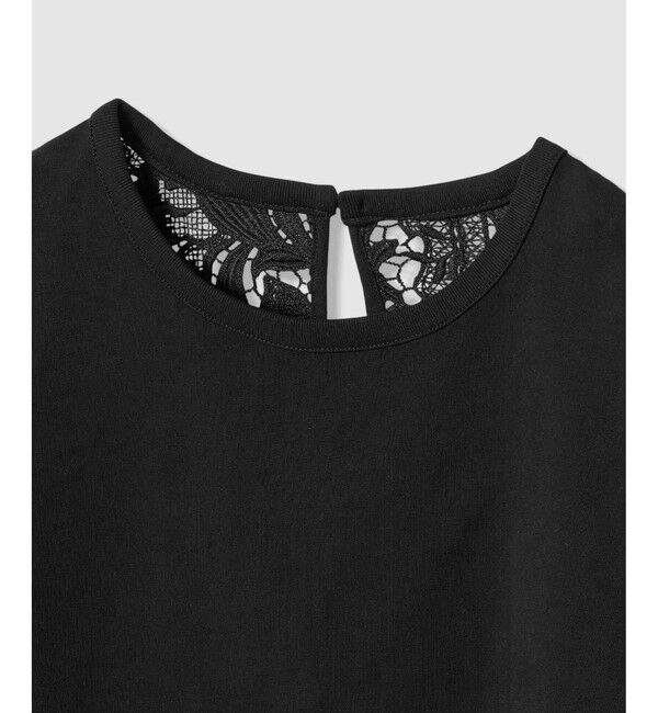 LOULOU WILLOUGHBY「【LOULOU WILLOUGHBY】レースドッキングロングＴシャツ」|Tシャツ・カットソー|