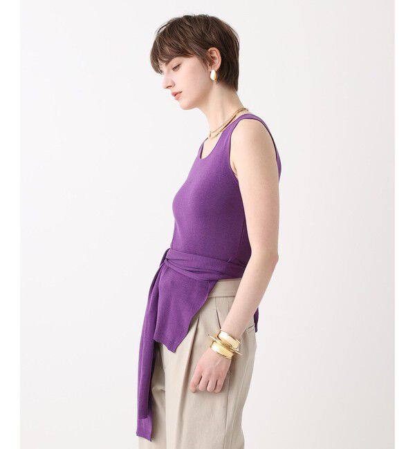 allureville「【ATELIER Line】コットンシルクリネンタンクトップ」|ニット・セーター|