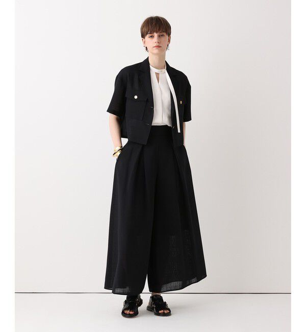 allureville「カラミフレアースカートパンツ」|チノ|