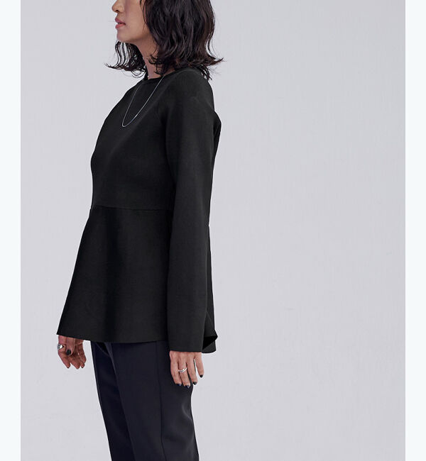 ur's「バックパールペプラムニットトップス」|ニット・セーター|