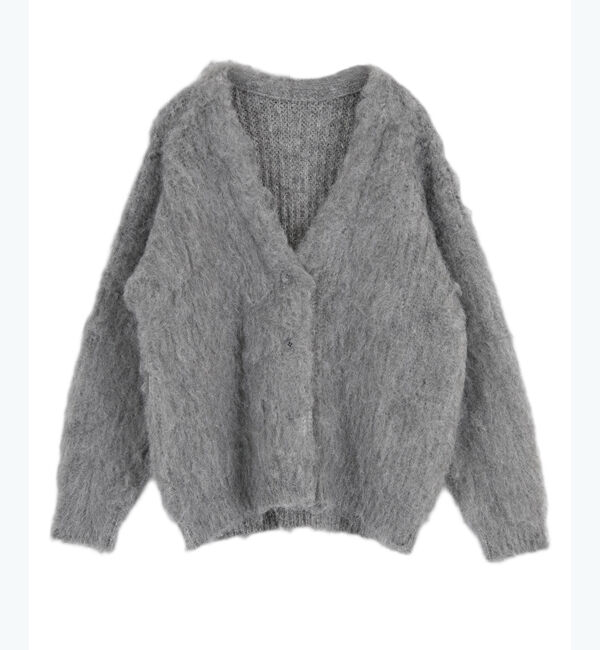 titivate「モヘアライクVネックシャギーニットカーディガン」|ニット・セーター|