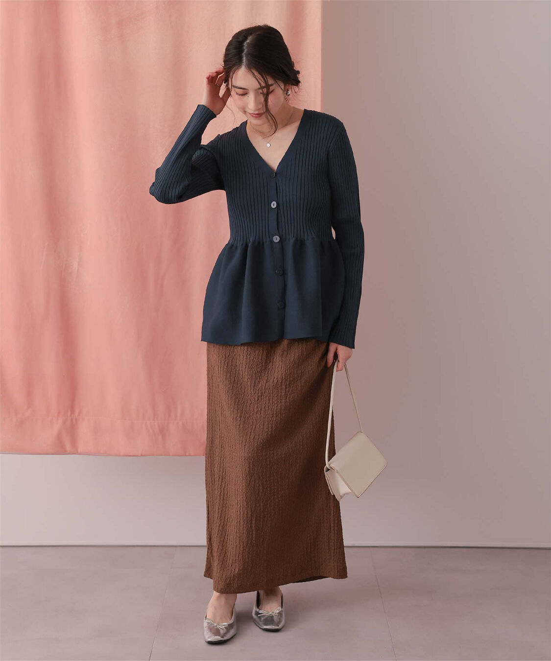 titivate「前後2wayペプラムニットトップス」|ニット・セーター|