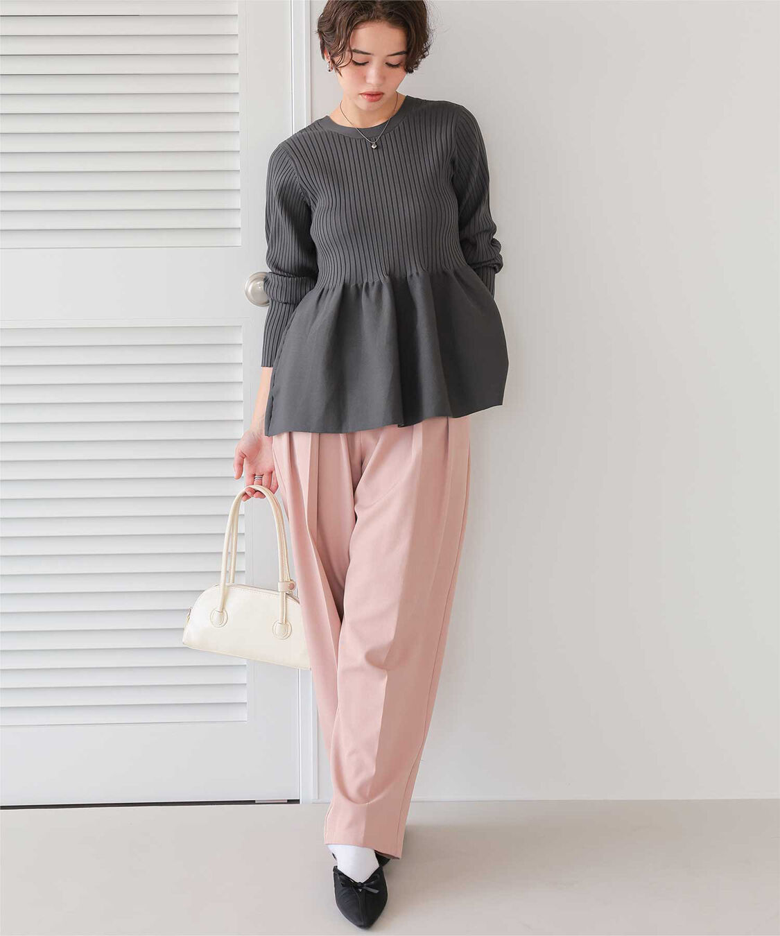 titivate「前後2wayペプラムニットトップス」|ニット・セーター|