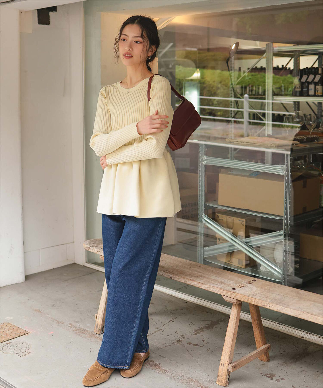 titivate「前後2wayペプラムニットトップス」|ニット・セーター|