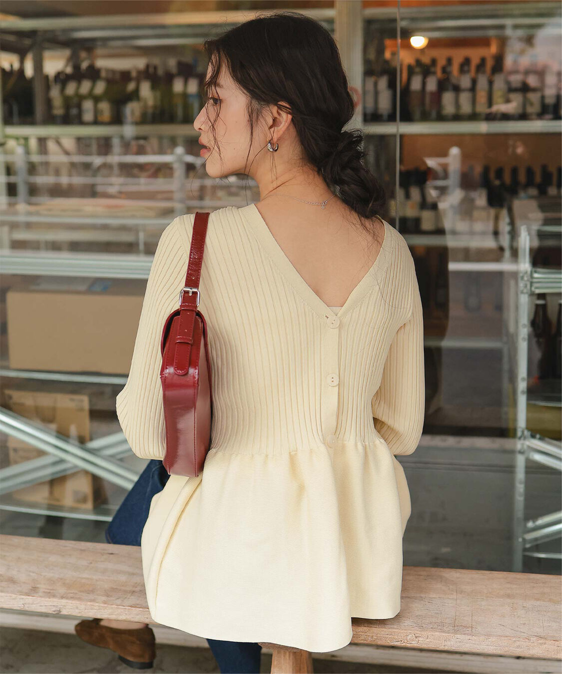 titivate「前後2wayペプラムニットトップス」|ニット・セーター|