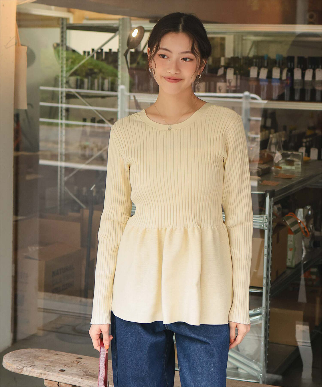 titivate「前後2wayペプラムニットトップス」|ニット・セーター|