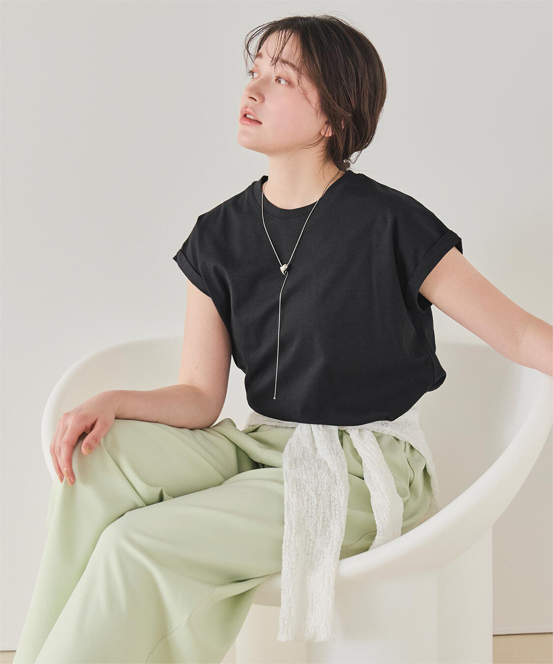 titivate「汗染み防止ダブルカフスTシャツ」|Tシャツ・カットソー|