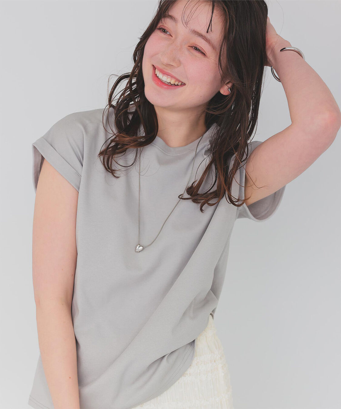 titivate「汗染み防止ダブルカフスTシャツ」|Tシャツ・カットソー|