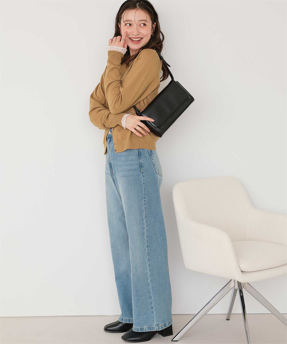 titivate「なめらか手触りカシミヤタッチニットカーディガン」|ニット・セーター|