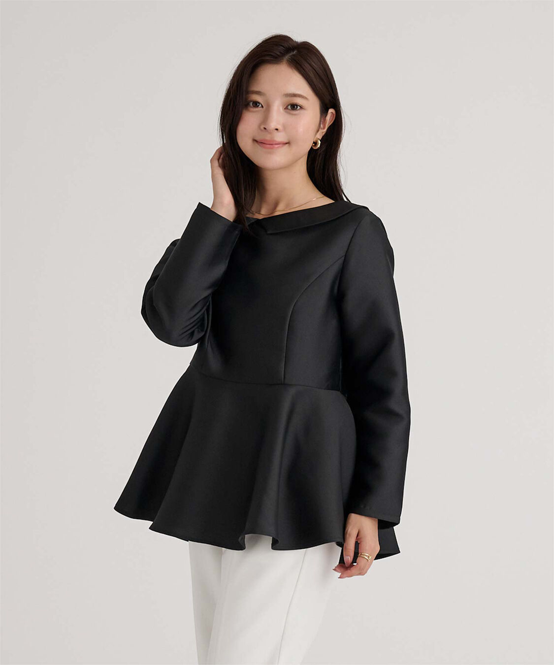 ur's「2wayペプラムブラウス」|シャツ・ブラウス|ブラック