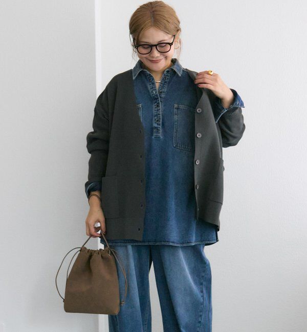  「【＠noricorico102企画】ヴィンテージライクデニムチュニックシャツ」|シャツ・ブラウス|