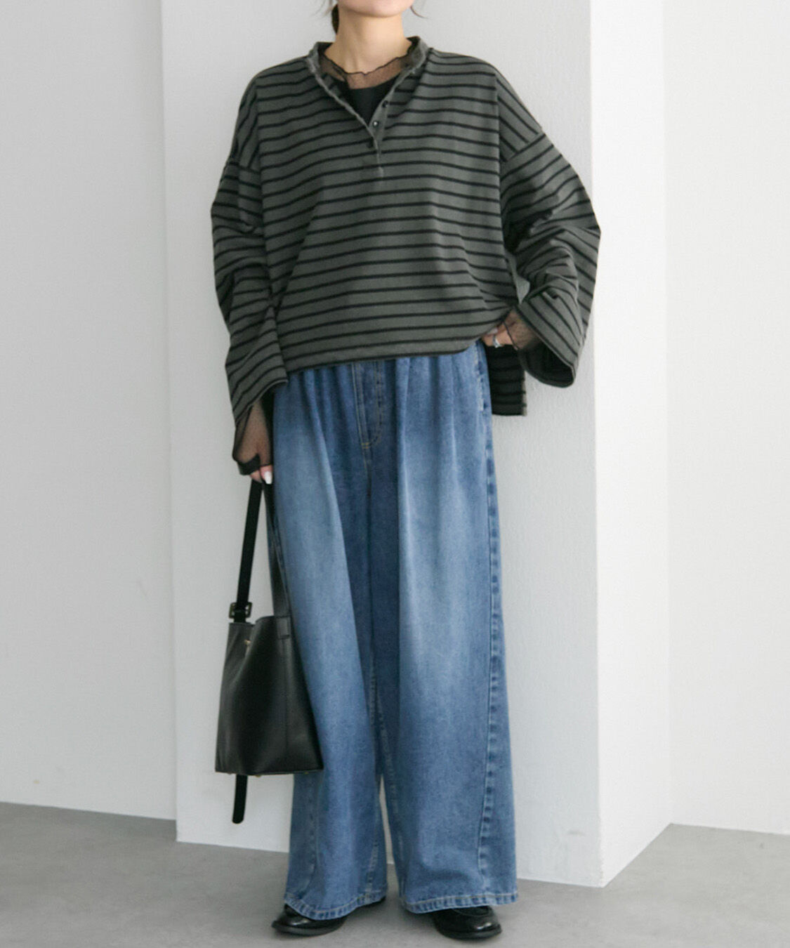  「【リバイバル】ドットチュールドッキングレイヤードカットソー」|Tシャツ・カットソー|