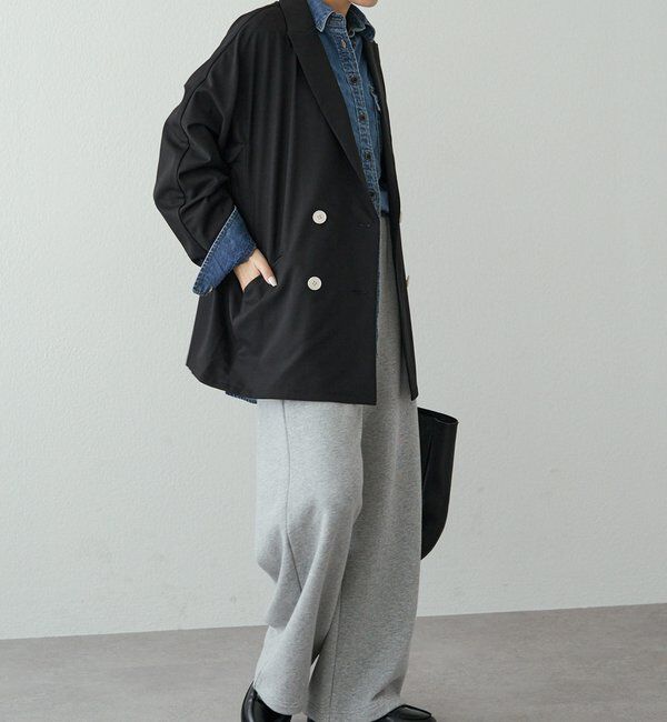  「【セットアップ対応】ダブルデザインストレッチテーラードジャケット」|テーラードジャケット|