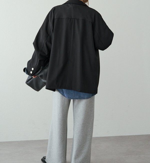  「【セットアップ対応】ダブルデザインストレッチテーラードジャケット」|テーラードジャケット|