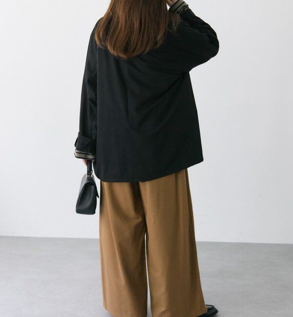  「コットンレーヨンツータックワイドパンツ」|その他|