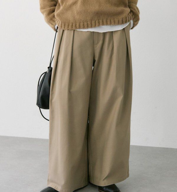  「コットンレーヨンツータックワイドパンツ」|その他|