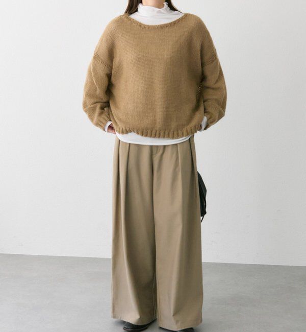  「コットンレーヨンツータックワイドパンツ」|その他|