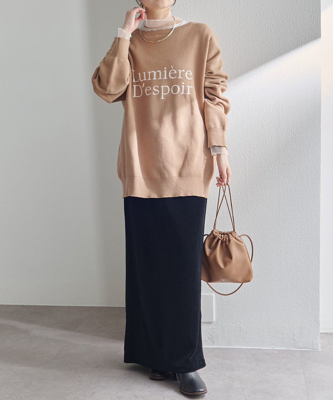  「【＠sein___000企画】ジャガードロゴ2WAYニットプルオーバー」|キャミソール|