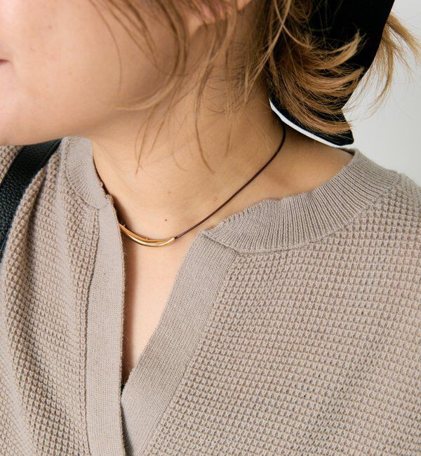  「キーネックワッフルニット」|ニット・セーター|