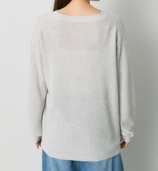  「キーネックワッフルニット」|ニット・セーター|
