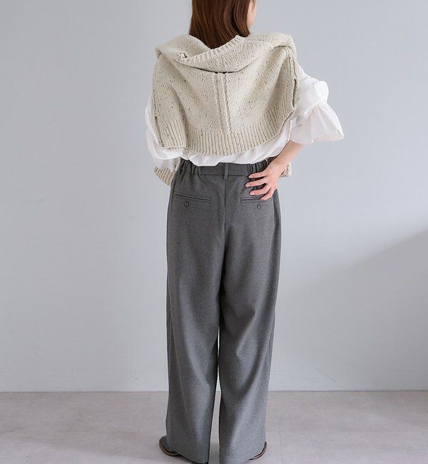  「【2サイズ/インフルエンサー企画】ツータック起毛スラックスパンツ」|その他|