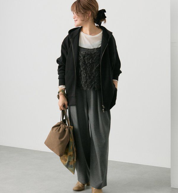  「【2サイズ/インフルエンサー企画】ツータック起毛スラックスパンツ」|その他|