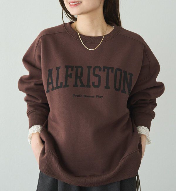  「ロゴプリント裏起毛スウェットプルオーバー」|プルオーバー|ブラウン