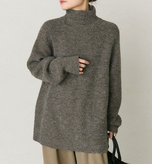  「ネップハイネックニットプルオーバー」|キャミソール|