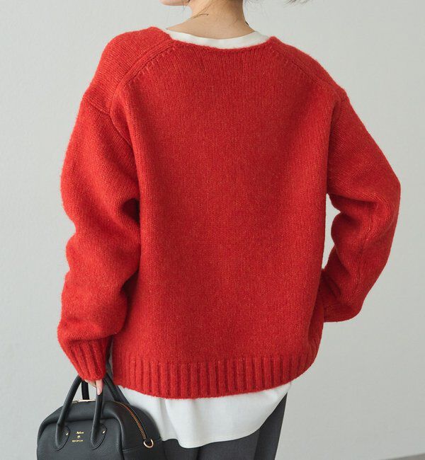  「アルパカ混深Vネックニットプルオーバー」|キャミソール|