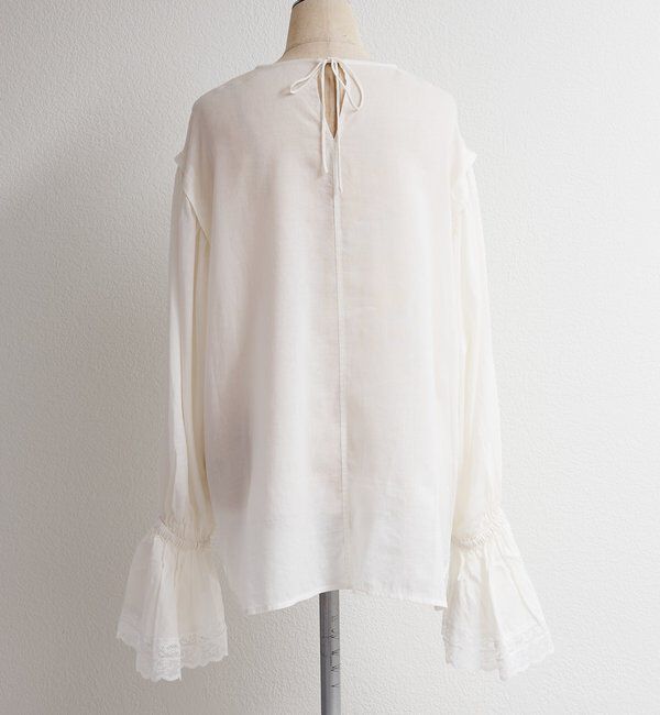  「フレアレースカフスブラウス」|シャツ・ブラウス|
