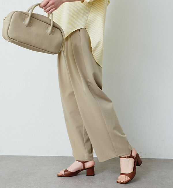  「【リニューアル】ツータックウエストゴムストレッチパンツ」|その他|