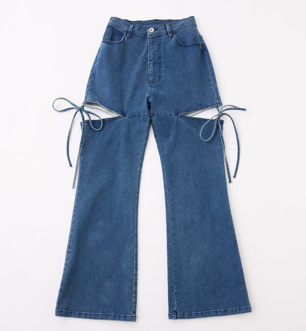  「サイドあき美脚ストレッチデニム」|その他|