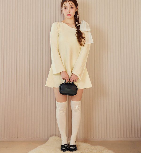  「リボン付きポインテッドストラップシューズ」|その他|