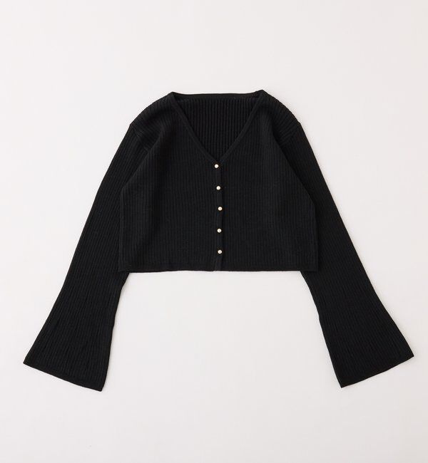  「ベル袖リブカーデ」|ニット・セーター|