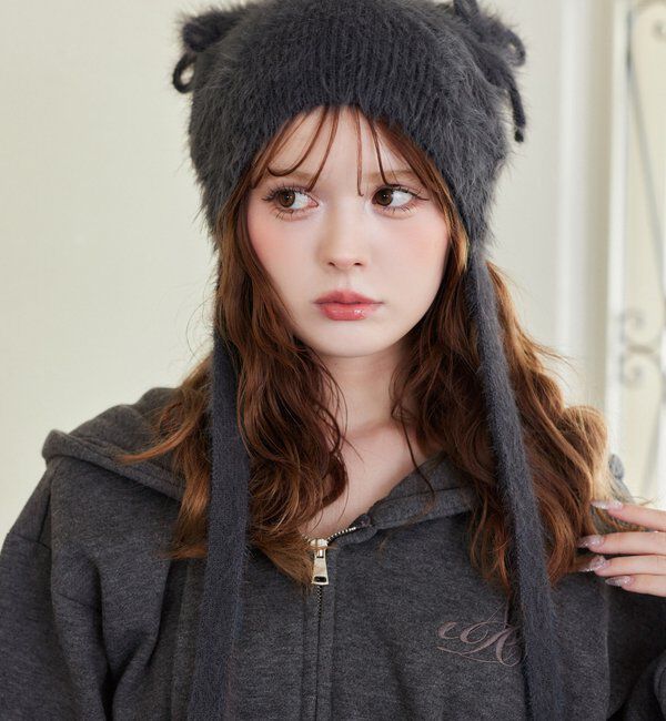  「シャギー猫耳ビーニー」|その他|