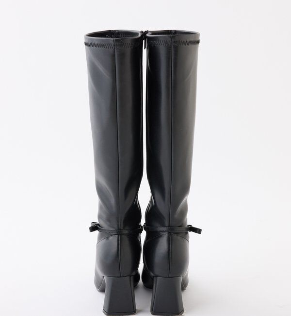  「【リボン取り外し可能】ポインテッドストレッチブーツ」|その他|