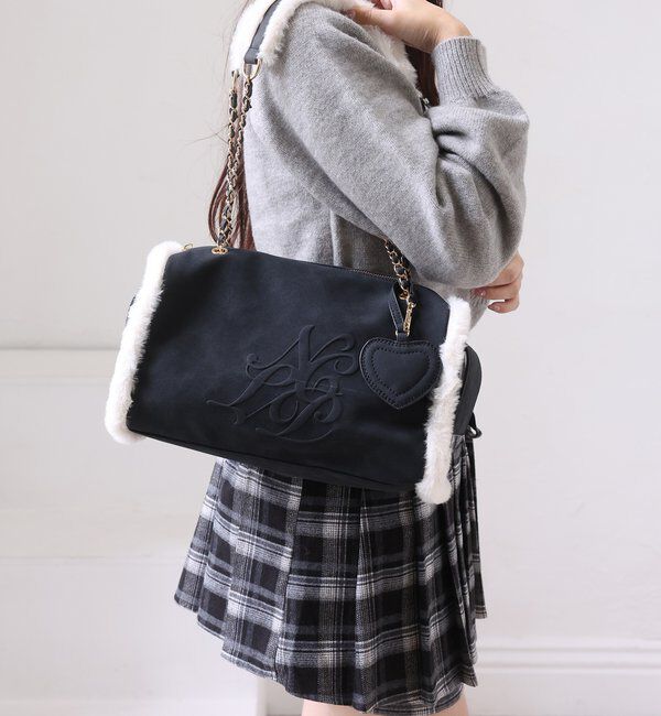  「フェイクムートンエンボスバッグ」|ショルダー・メッセンジャー|