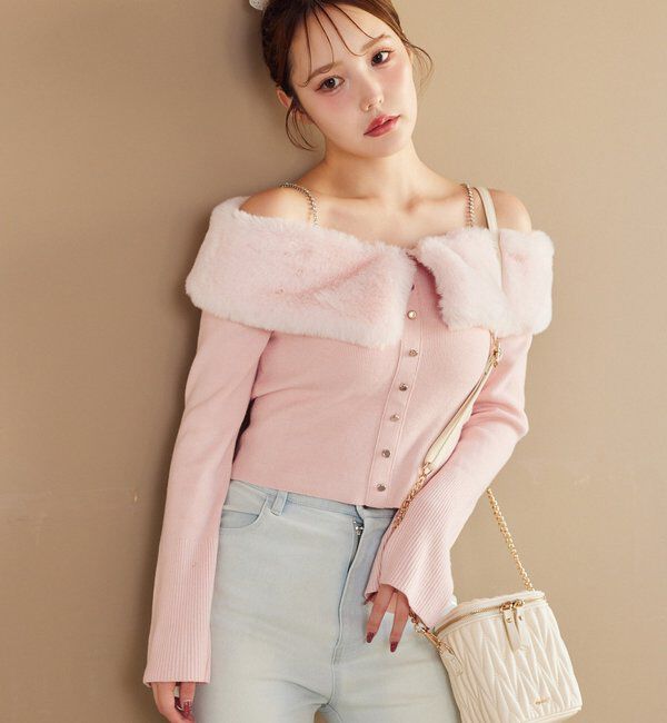  「【REVIVAL】ビジューファーニット」|ニット・セーター|