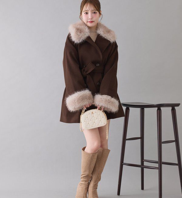  「3WAY衿袖ファーミドルコート」|その他|