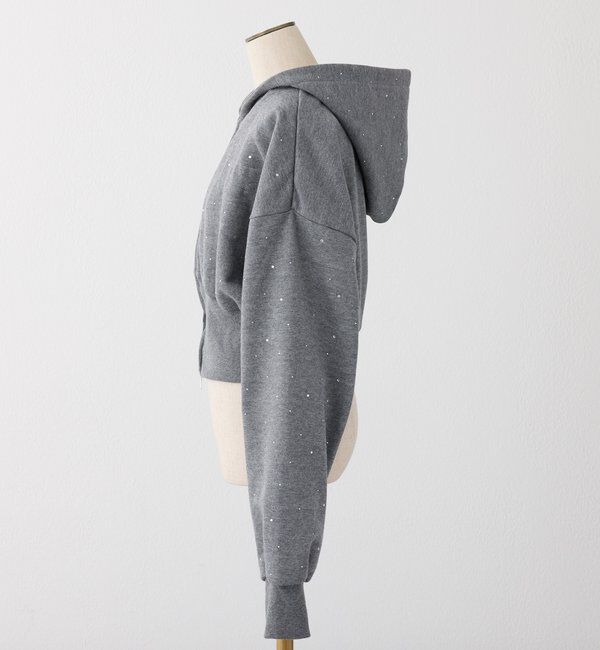  「【セットアップ可能】ビジューパーカー」|プルオーバー|