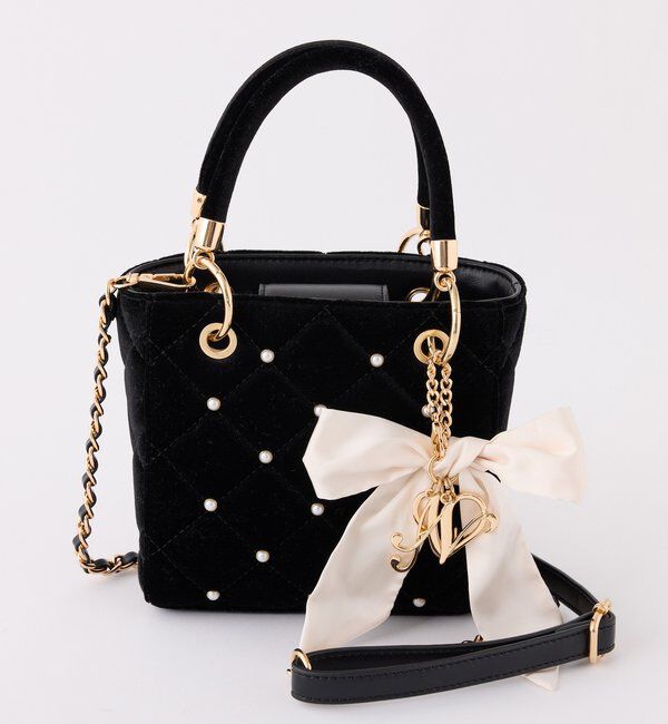  「チャーム付きキルティングミニバッグ」|ショルダー・メッセンジャー|