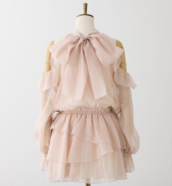  「肩ビジューアメスリチュニック」|シャツ・ブラウス|