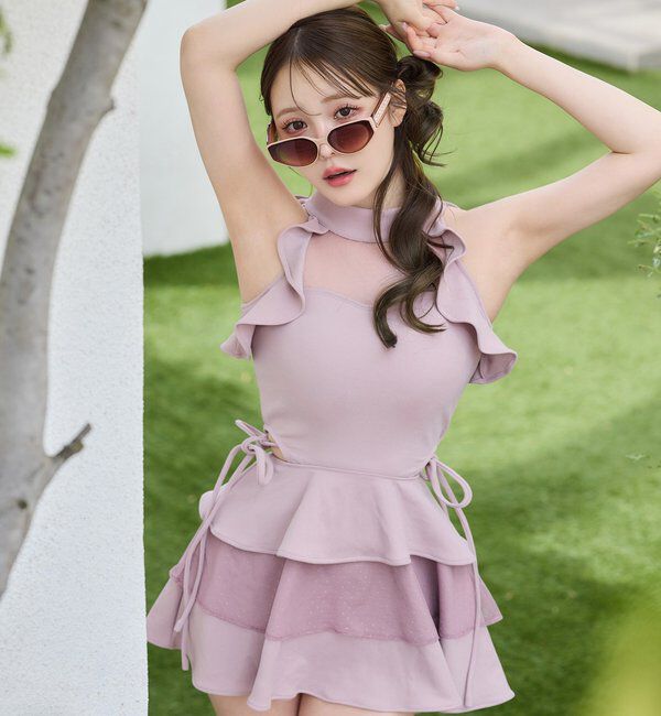  「swimwear/アメスリフリルミニワンピース(2点セット)」|その他|