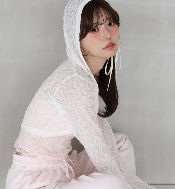  「ロゴプレート付きフーディーボレロ」|プルオーバー|